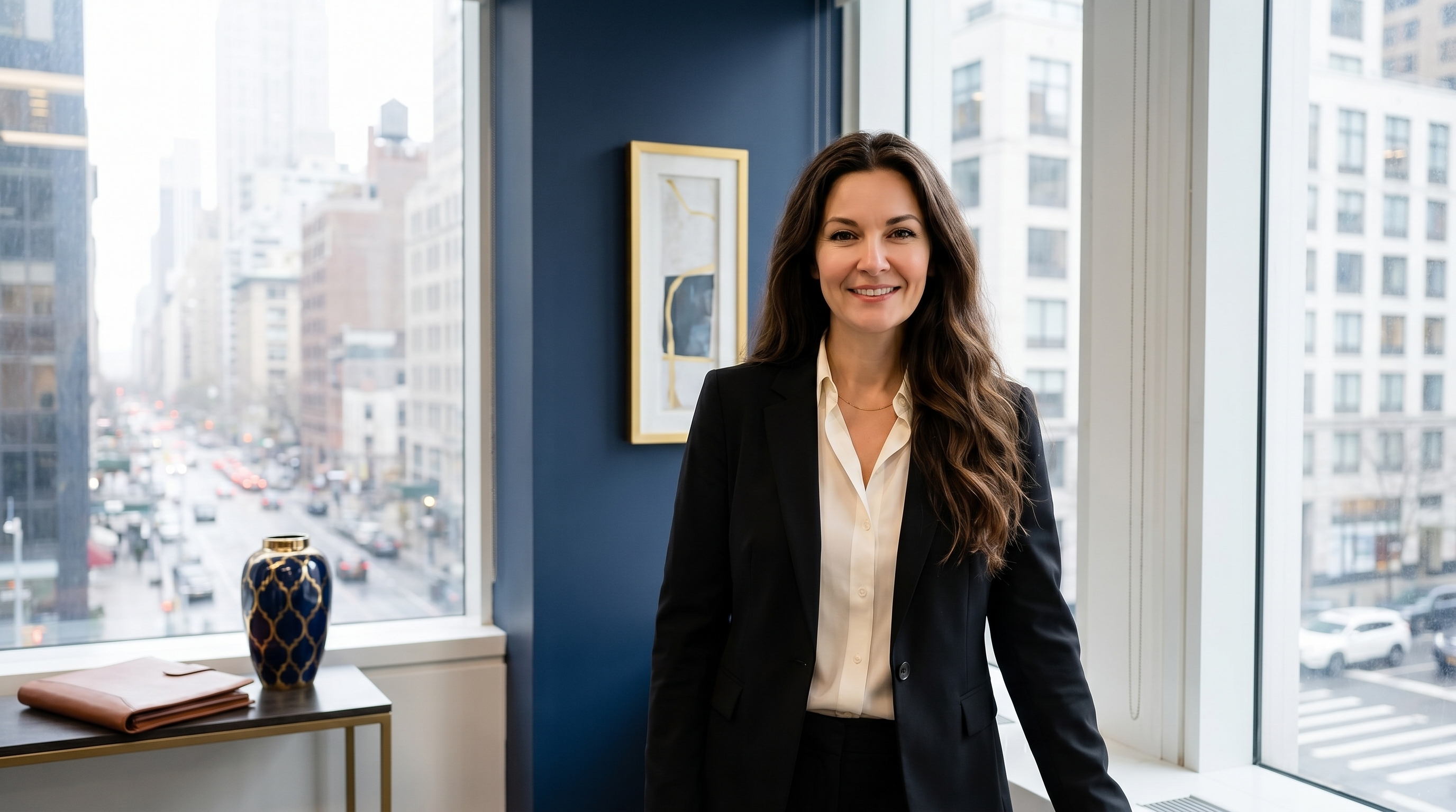 Dr. Beata Ligas in her Manhattan office